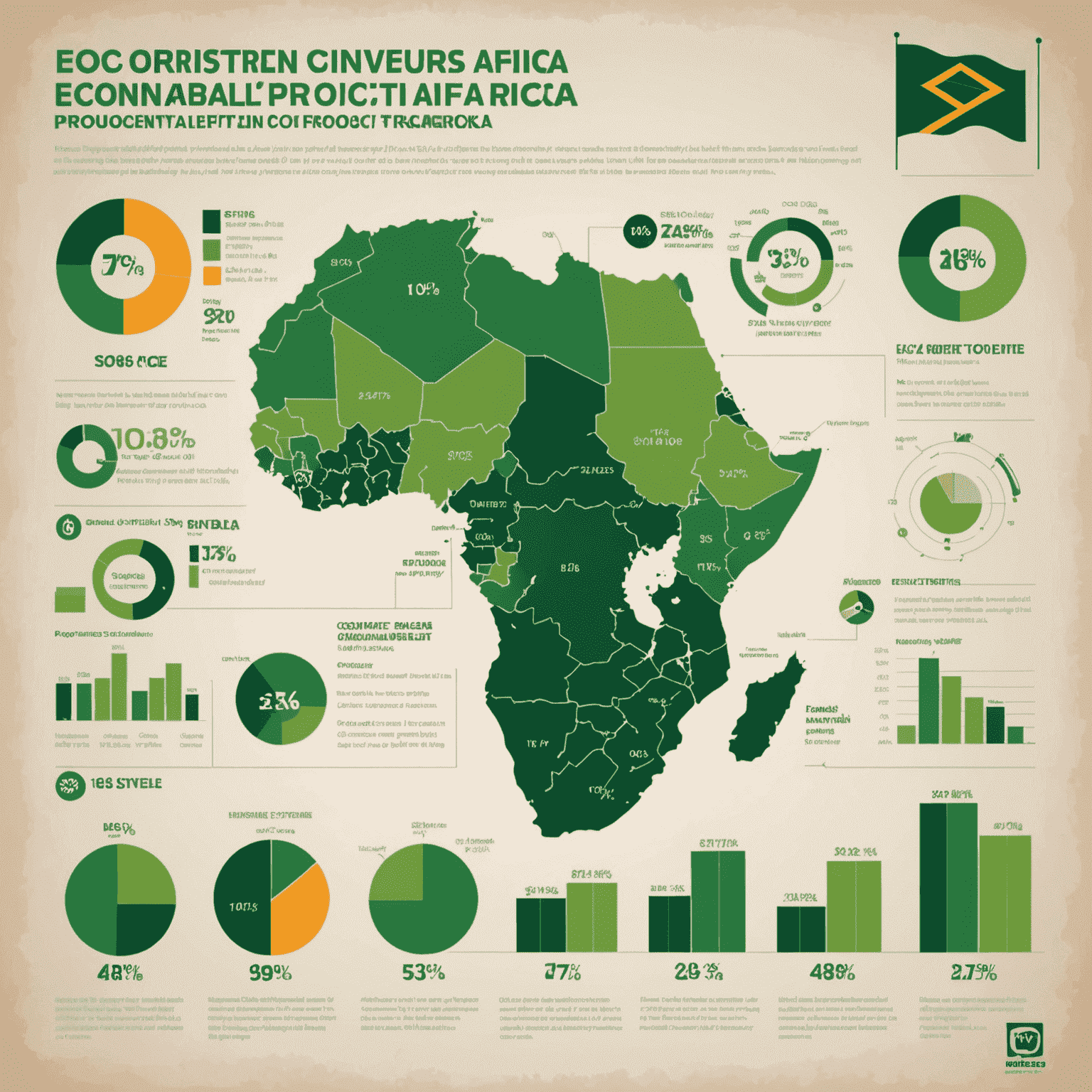 Infographic showing the rise of eco-friendly product sales in South Africa, with charts and graphs depicting increased consumer interest in sustainable brands